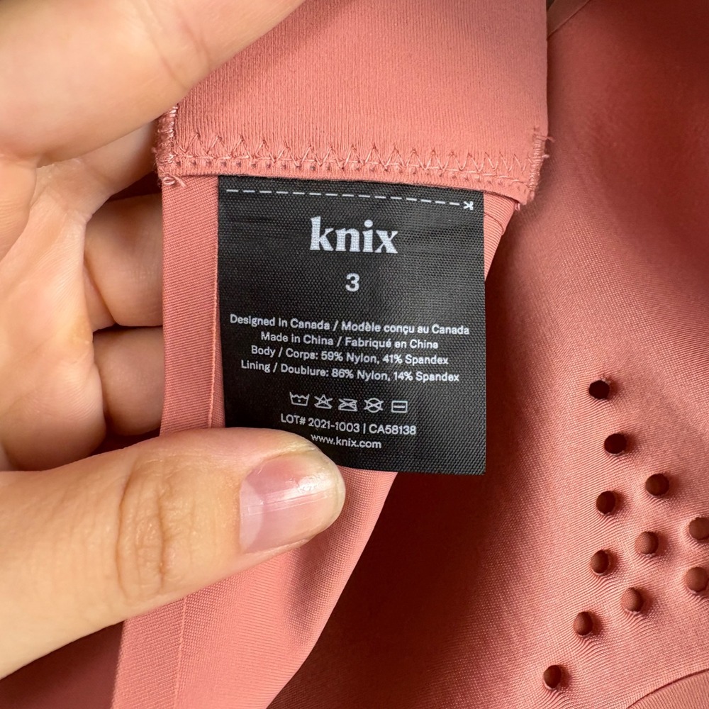 Knix Bra Catalyst Sports Bra Size 3 Terracotta Pink High Impact Wireless - Picture 4 of 4